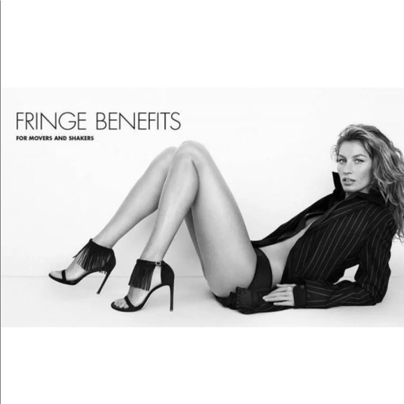 STUART WEITZMAN LOVEFRINGE ANKLE STRAP SANDALS - Picture 1 of 7